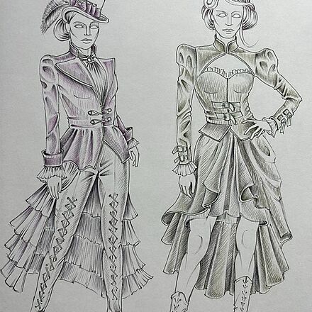 Figurinen: Chor Damen