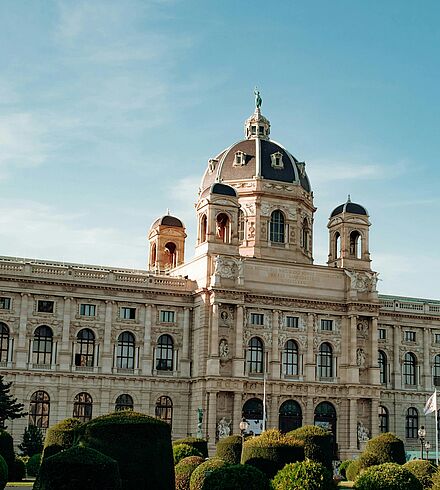 Gebäudeansicht des Historischen Museums in Wien.