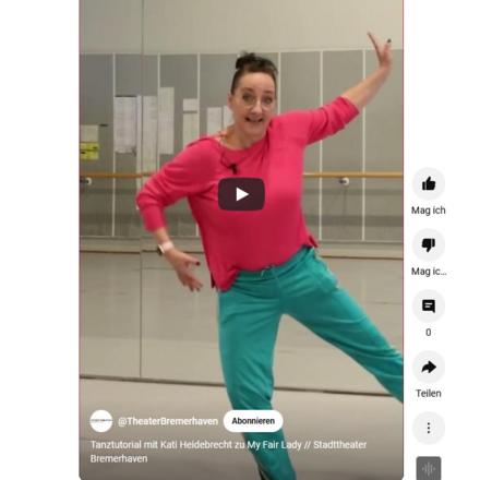 Video Screenshot. Tanztutorial mit Choreografin Kati Heidebrecht.