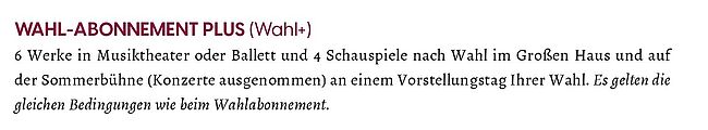 Termine "Wahl-Abonnement Plus (Wahl+)" zur Spielzeit 2025/2026