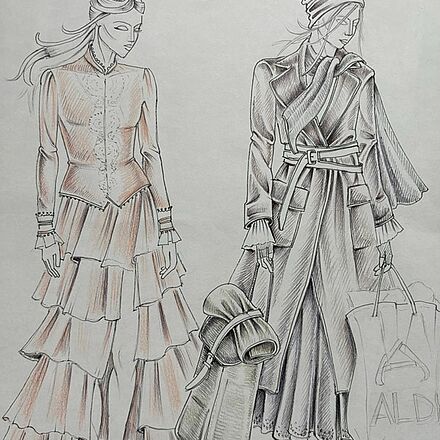 Figurinen: Lucy Barker / Die Bettlerin