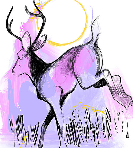 Gelber Mond (Illustration: Henriette Eisfeld)