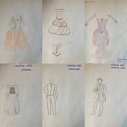 Kostümentwürfe der Expertenklasse