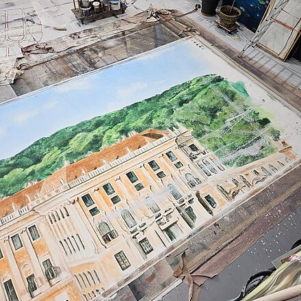 Bühnenbild im Malsaal