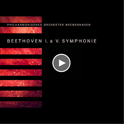 CD-Cover "Beethoven I. & V. Symphonie" (Durch Anklicken öffnet sich eine MP3-Datei mit einer Hörprobe der 5. Sinfonie)